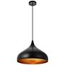 Circa Collection Pendant D16.5In H12In Lt:1 Black Finish