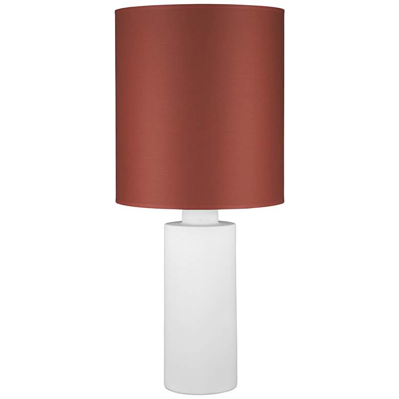 Image 1 Circa White Ceramic Table Lamp with Burnish Chintz Shade