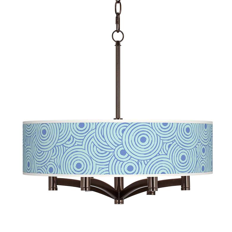 Image 1 Circle Daze Ava 6-Light Bronze Pendant Chandelier