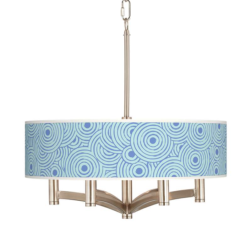 Image 1 Circle Daze Ava 6-Light Nickel Pendant Chandelier
