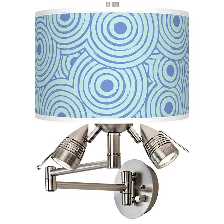 Image 1 Circle Daze Giclee Plug-In Swing Arm Wall Lamp