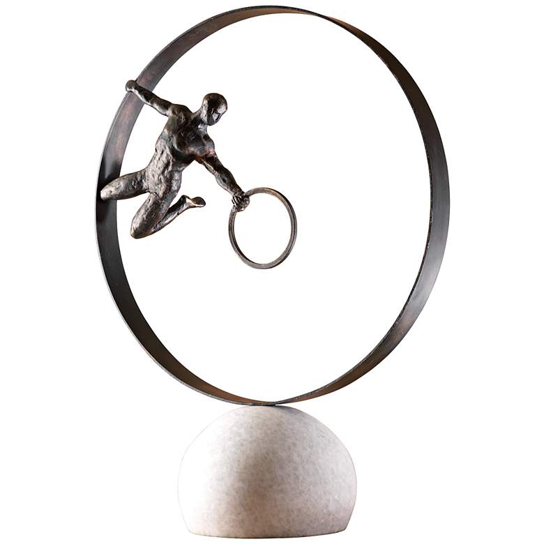 Image 1 Circle in Circle 24 inch High Decorative Iron Sculpture
