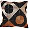 Circle Marquetry Multi-Color 20" Square Throw Pillow