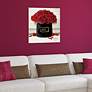 Circle of Roses 27 1/4" Square Glass Graphic Wall Art
