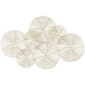 Image2 of Circle Overlap 36" Wide Glossy Gold Metal Wall Art
