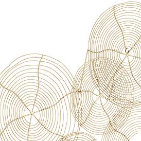 Image3 of Circle Overlap 36" Wide Glossy Gold Metal Wall Art more views
