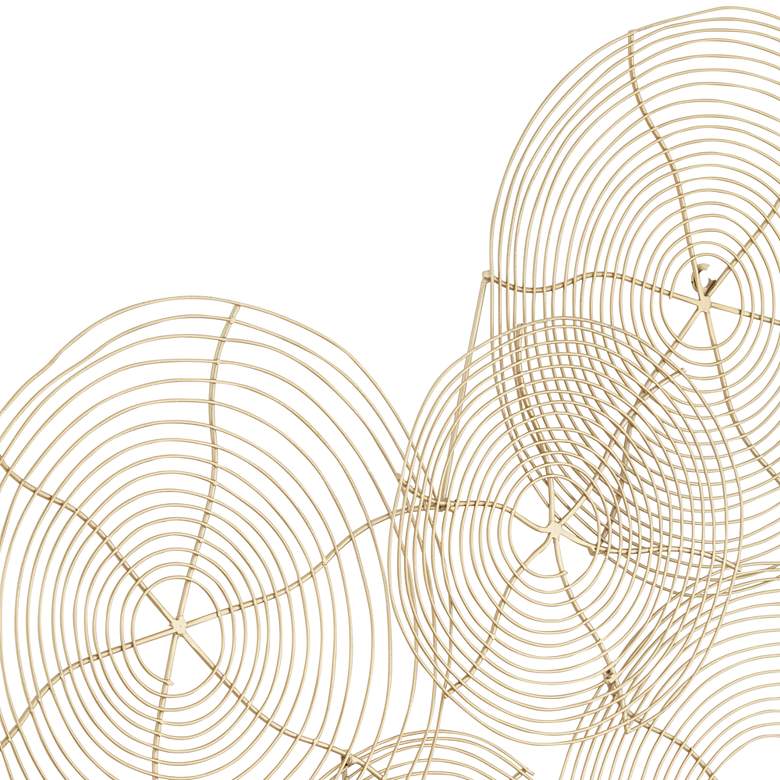 Image 3 Circle Overlap 36" Wide Glossy Gold Metal Wall Art more views