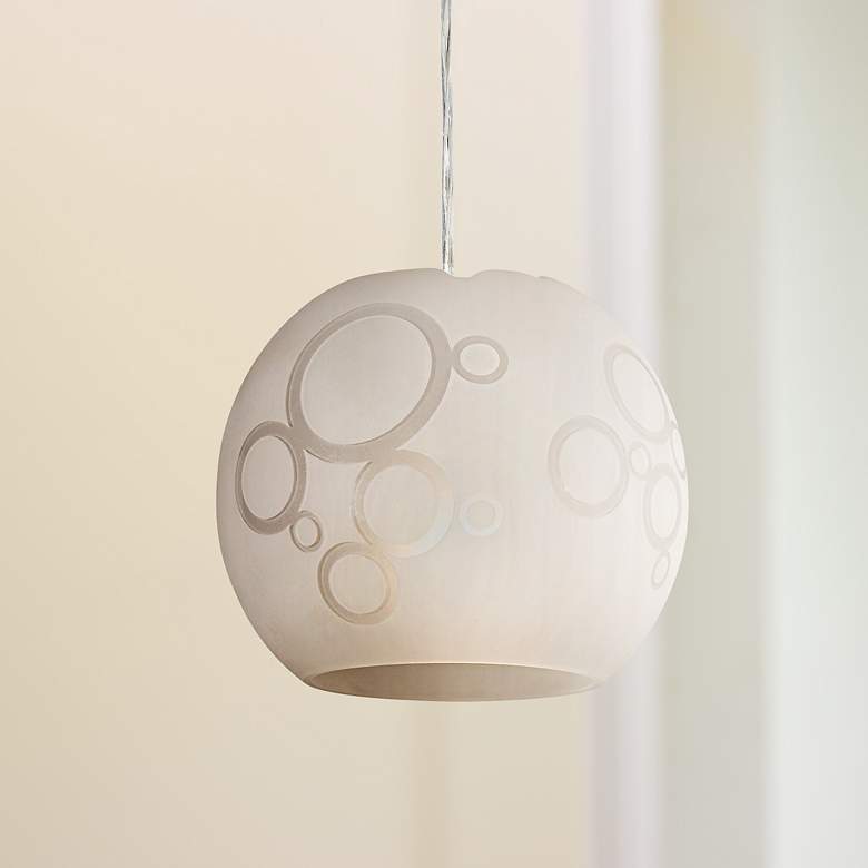 Image 1 Circles Frosted Glass Pendant Light