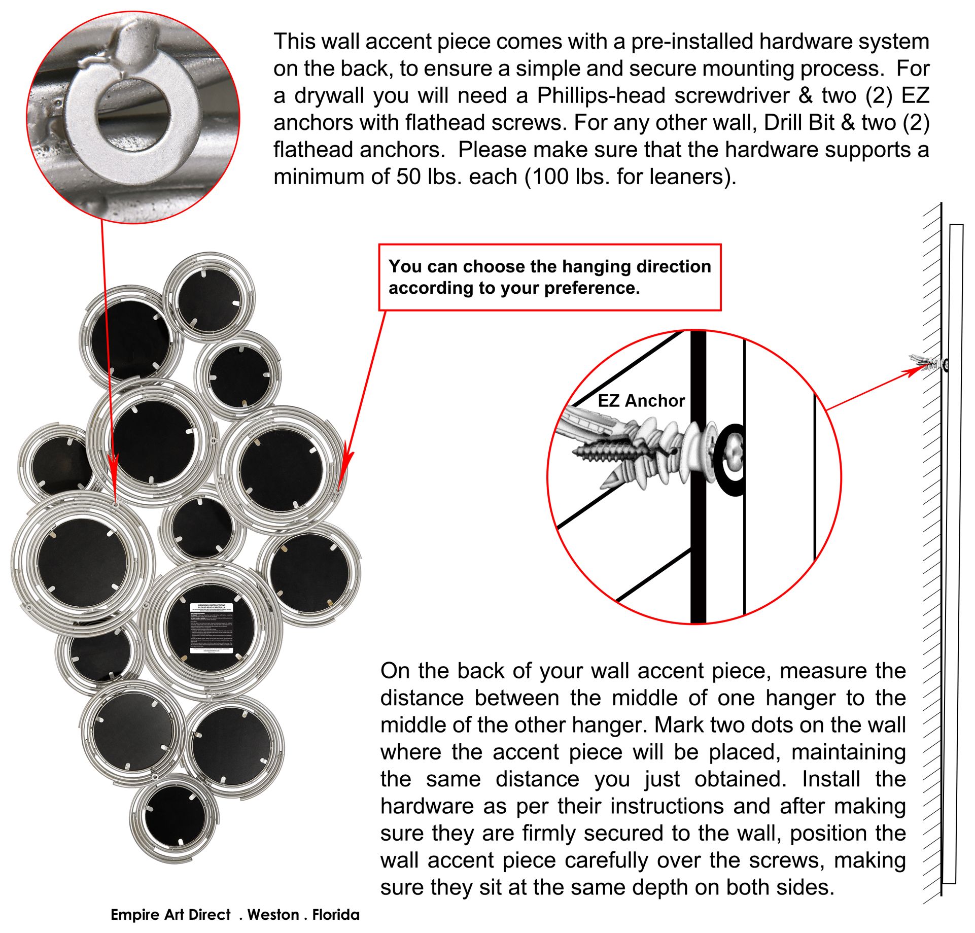 Image 7 Circles of Reflection" Circle Array Mirrors in Metal Frame, Set of 2 more views