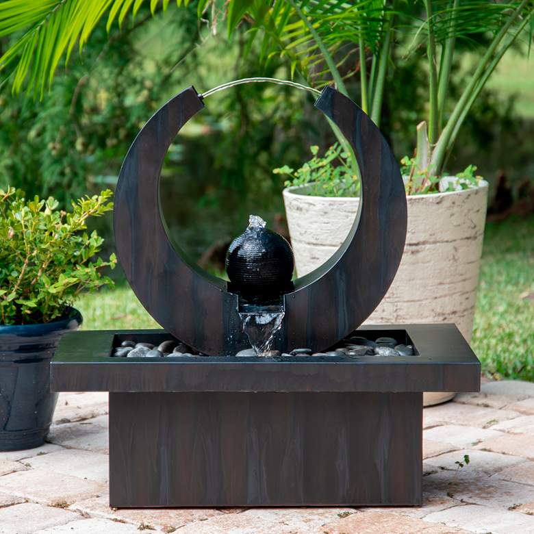 Image 1 Circlet 27 1/2" High Spitter Bubbler Modern Fountain