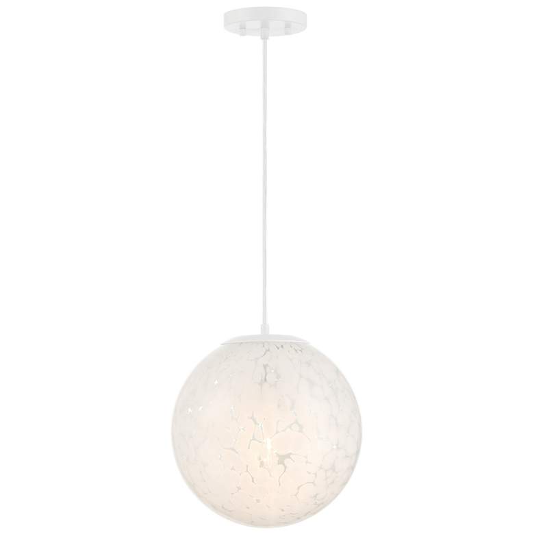 Image 1 Circo 12 in. 1-Light Matte White Modern Pendant Light