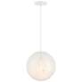Circo 12 in. 1-Light Matte White Modern Pendant Light
