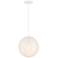 Circo 12 in. 1-Light Matte White Modern Pendant Light