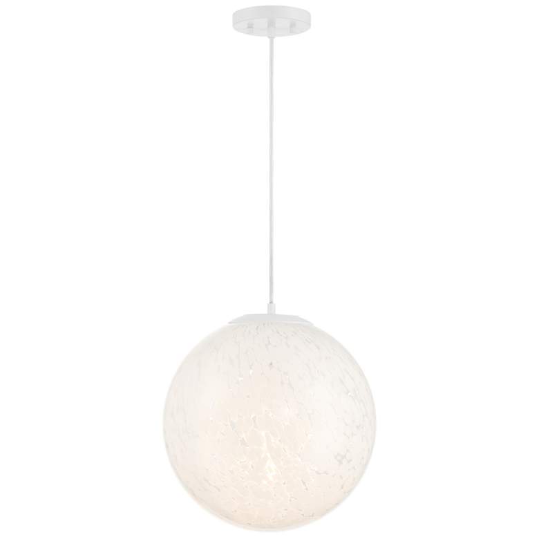 Image 1 Circo 14 in. 1-Light Matte White Modern Pendant Light