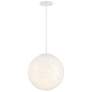 Circo 14 in. 1-Light Matte White Modern Pendant Light