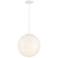 Circo 14 in. 1-Light Matte White Modern Pendant Light