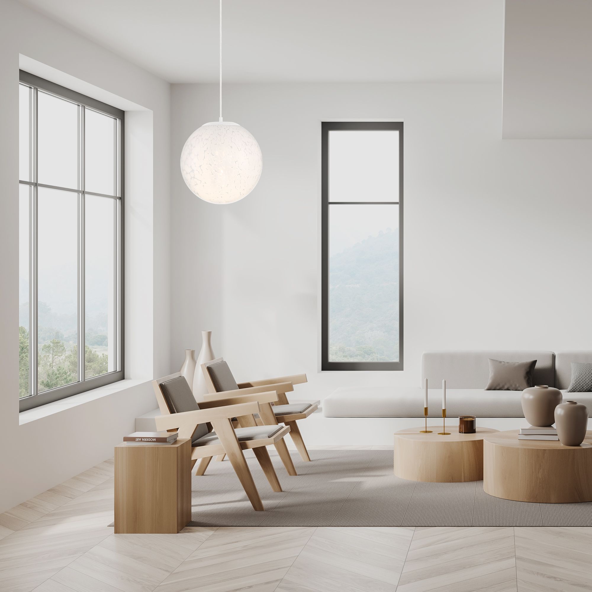 Image 7 Circo 14 in. 1-Light Matte White Modern Pendant Light more views