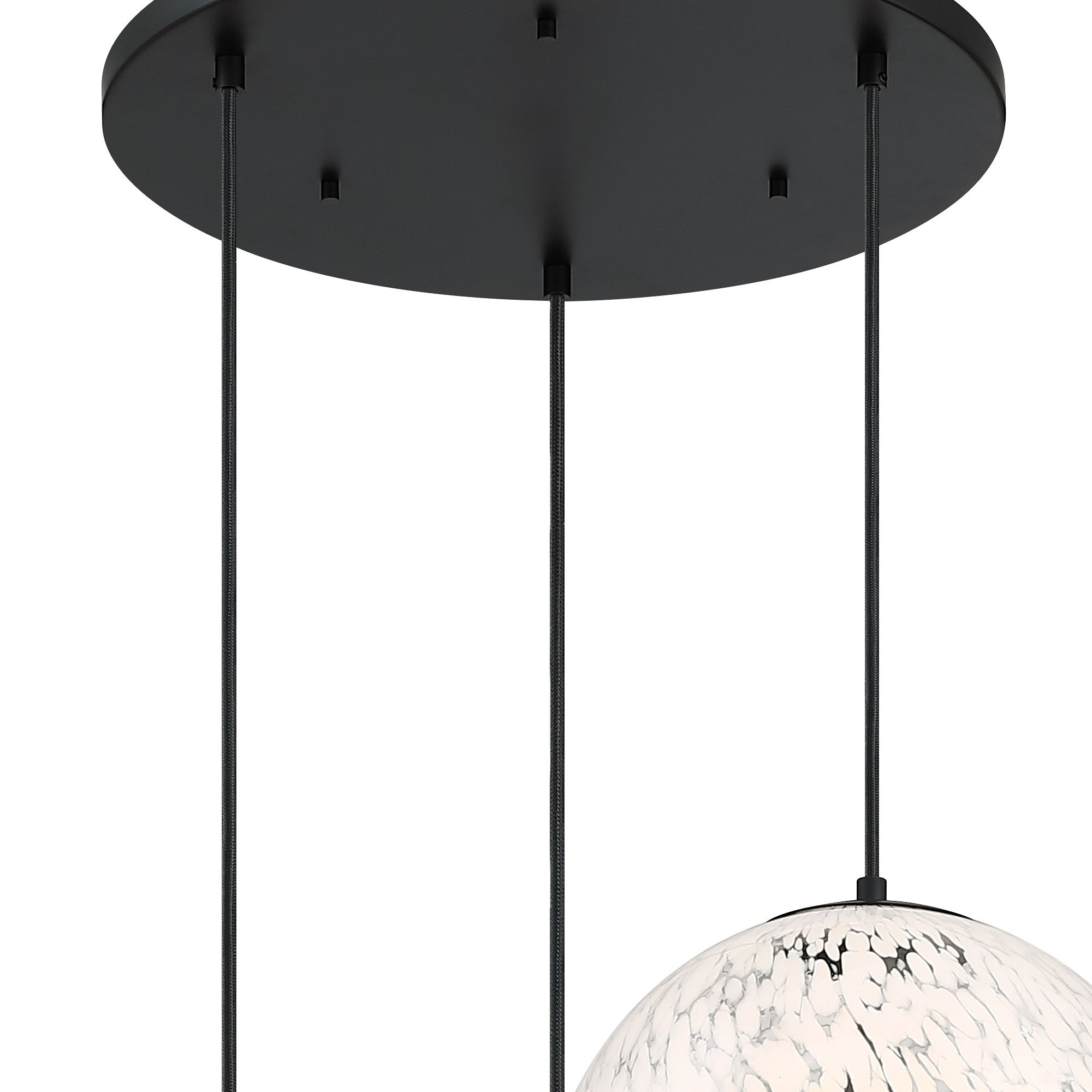 Image 5 Circo 3-Light 14 in. Matte Black Modern Globe Chandelier for Entryways more views