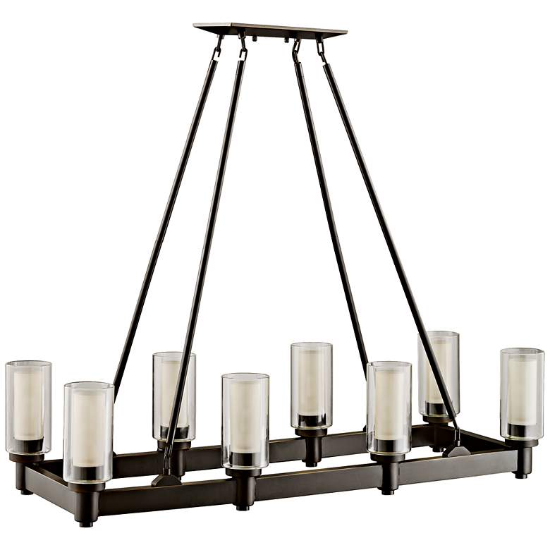 Image 2 Circolo 36 1/2 inchW Olde Bronze Kitchen Island Light Chandelier