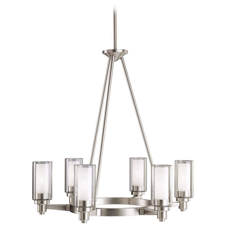 Image 3 Circolo Collection Nickel 26" Wide Chandelier