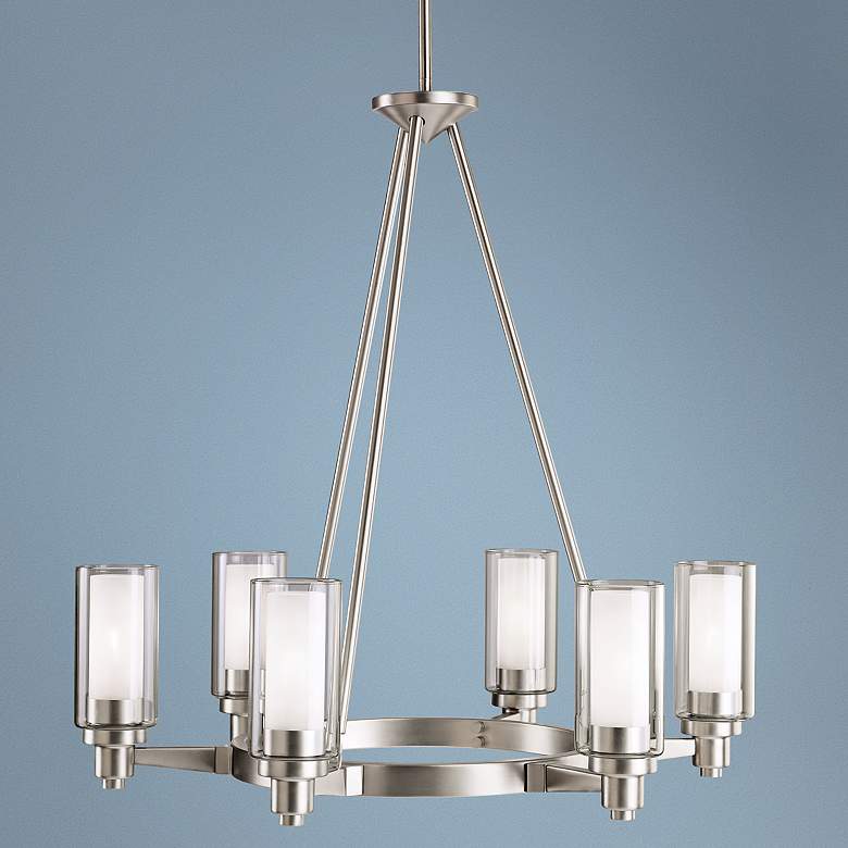 Image 2 Circolo Collection Nickel 26" Wide Chandelier