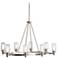 Circolo Collection Nickel 35 1/2" Wide Oval Chandelier