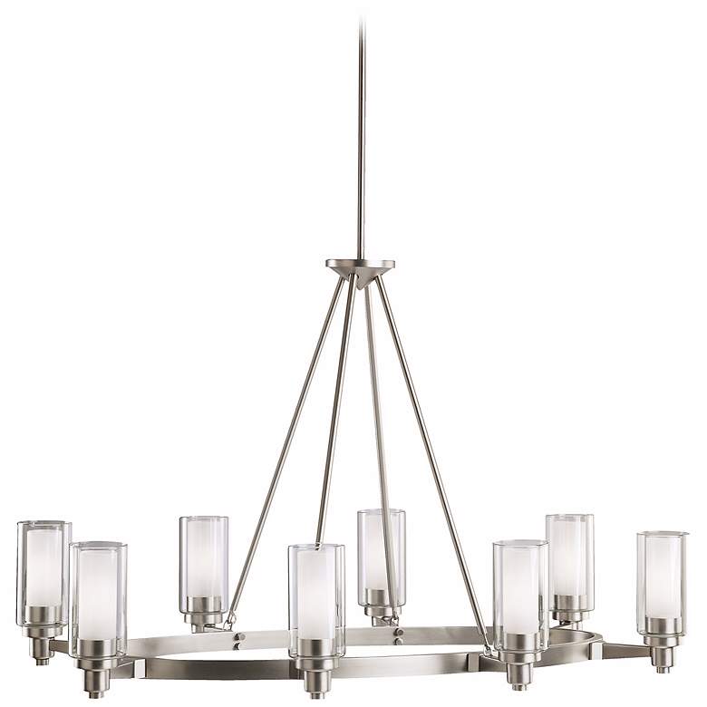 Image 3 Circolo Collection Nickel 35 1/2 inch Wide Oval Chandelier