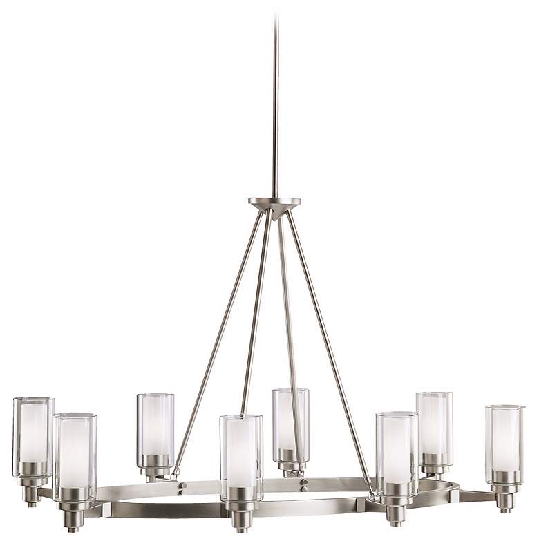 Image 3 Circolo Collection Nickel 35 1/2" Wide Oval Chandelier