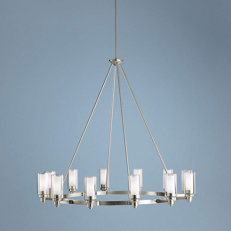 Image 2 Circolo Collection Nickel 44 1/2" Wide Chandelier
