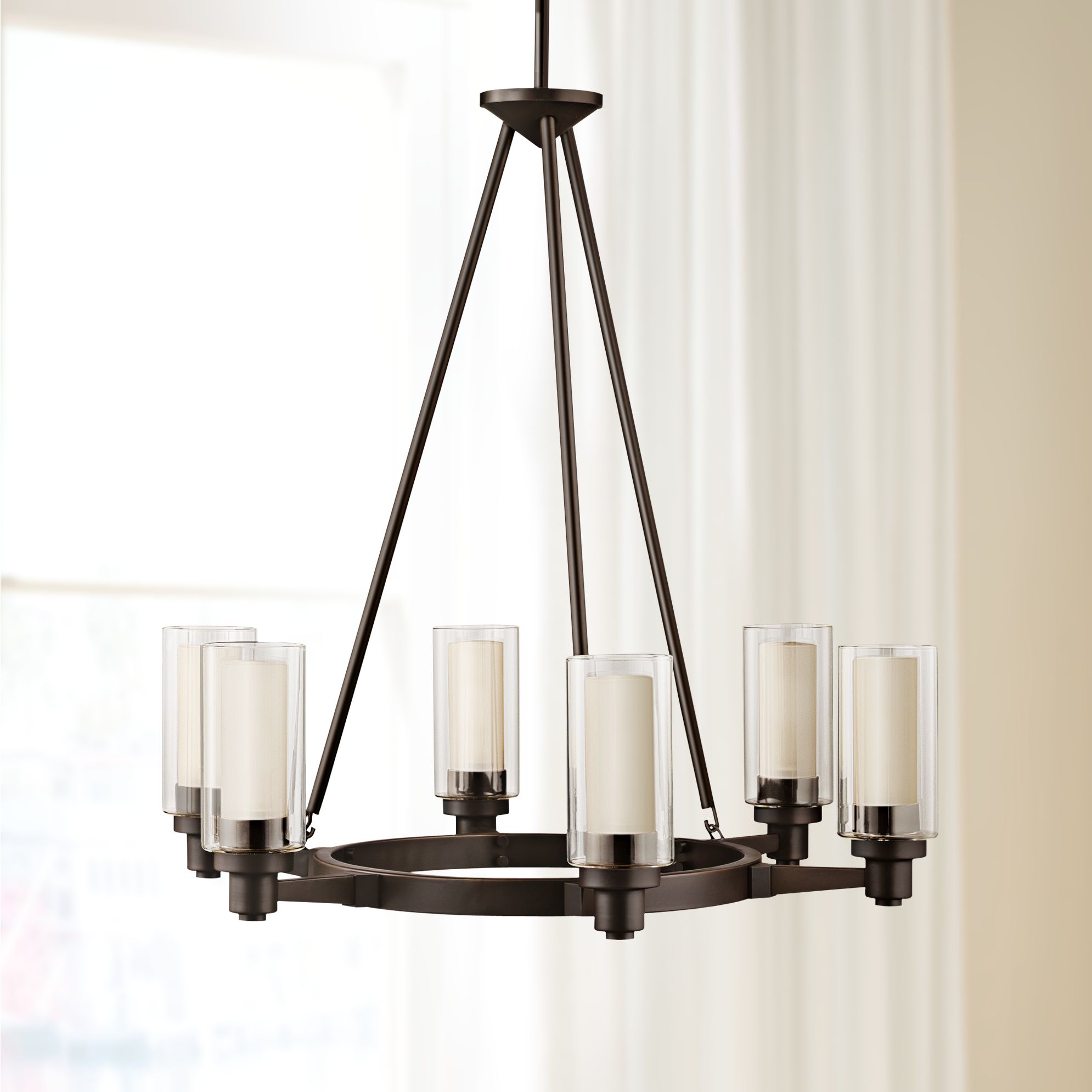 Kichler sale Circolo 6-Light Olde Bronze Modern/Contemporary Chandelier