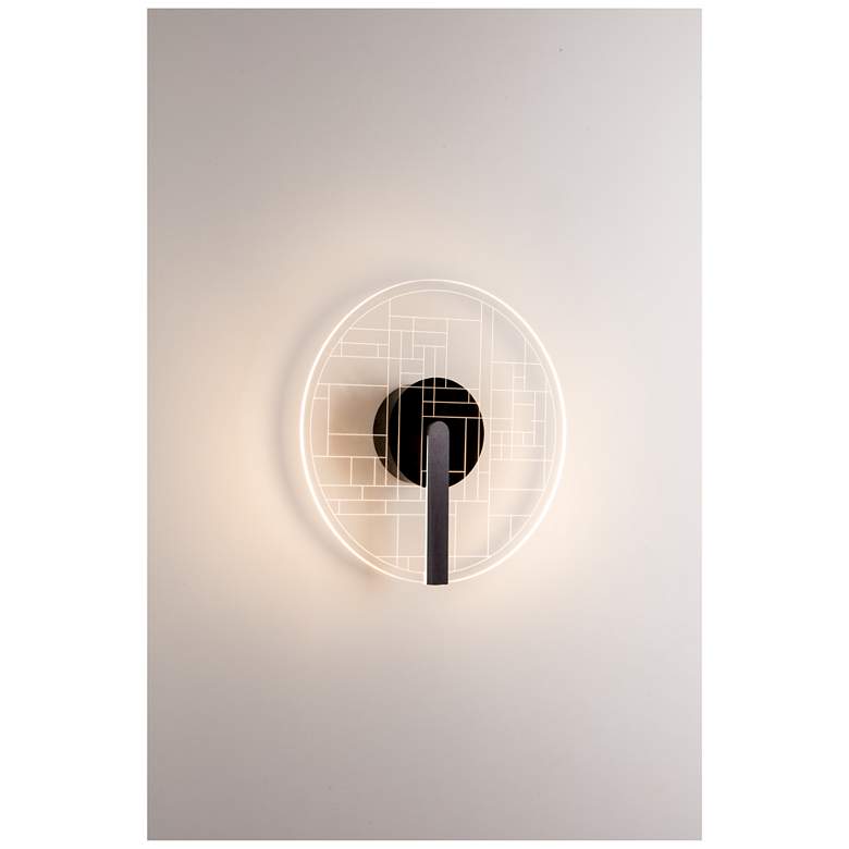 Image 1 Circuit 11.8 inch Saint Dark Gray/Clear Wall Mount