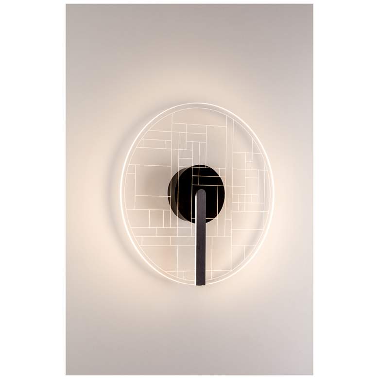 Image 1 Circuit 15.7 inch Saint Dark Gray/Clear Wall Mount