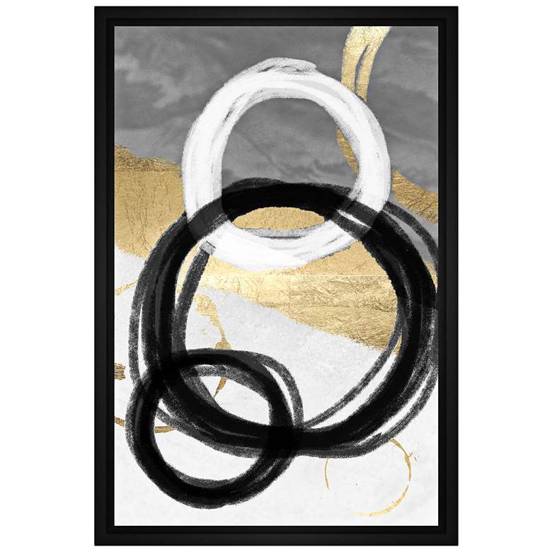 Image 1 Circular Chain 21 3/4 inch High Framed Canvas Wall Art