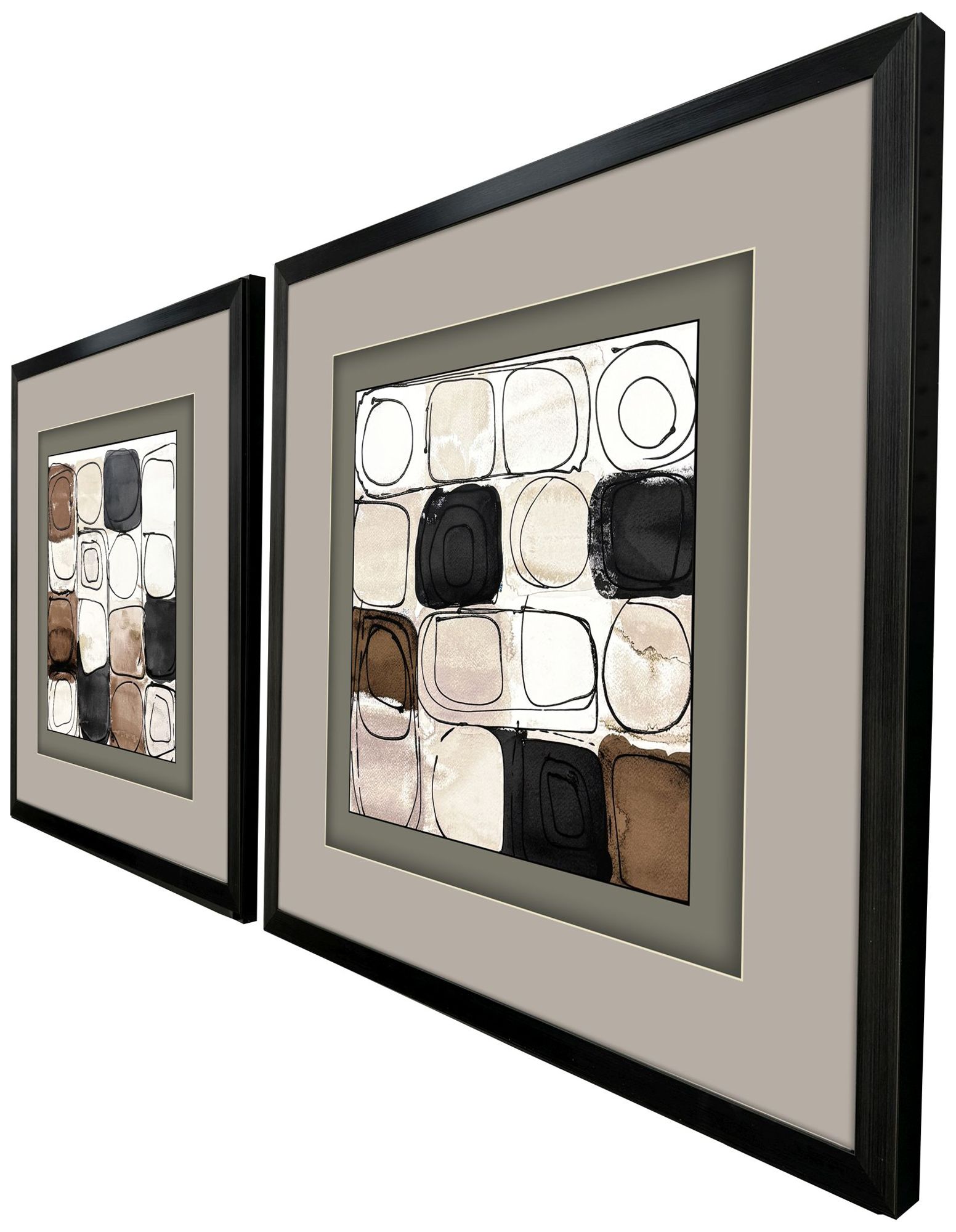 Image 2 Circular Square 27"W x 27"H Framed Art Set of 2 more views