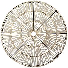 Image2 of Circulation 39" Round Metal and Natural Wall Sculpture