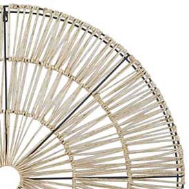 Image3 of Circulation 39" Round Metal and Natural Wall Sculpture more views