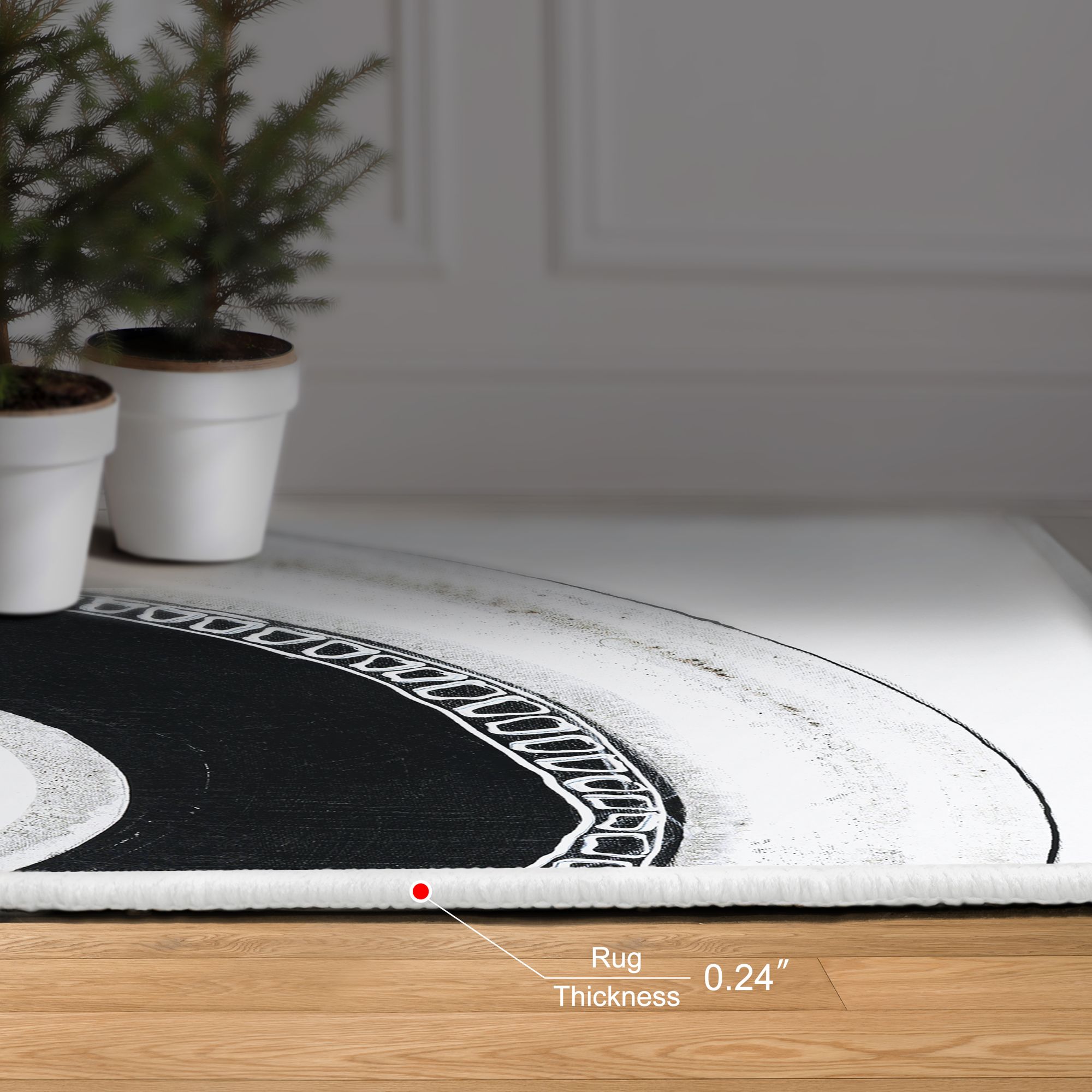 Image 6 Circuli II Washable Circles Art Area Rug size 5'x8' more views