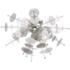 Circulo 24" Wide Modern Semi-Flushmount Chrome Ceiling Light