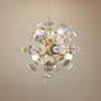 1_Circulo 24" Wide Satin Brass Starburst Pendant Light