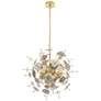 3_Circulo 24" Wide Satin Brass Starburst Pendant Light more views