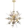 4_Circulo 24" Wide Satin Brass Starburst Pendant Light more views