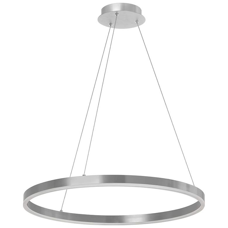 Image 3 Circulo 24" Wide Silver LED Ring Chandelier
