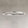 2_Circulo 24" Wide Silver LED Ring Chandelier