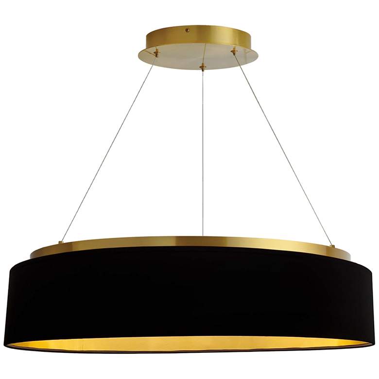 Image 1 Circulo 26" Wide Aged Brass 34W Chandelier