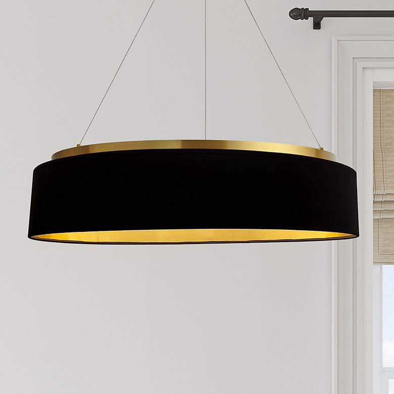 Image 1 Circulo 26" Wide Aged Brass 34W Chandelier