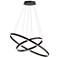 Circulo 29" Wide Matte Black Two-Ring LED Chandelier