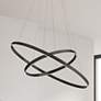 1_Circulo 29" Wide Matte Black Two-Ring LED Chandelier