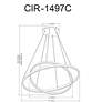 4_Circulo 29" Wide Matte Black Two-Ring LED Chandelier more views