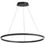 2_Circulo 32" Wide Matte Black 63W Chandelier