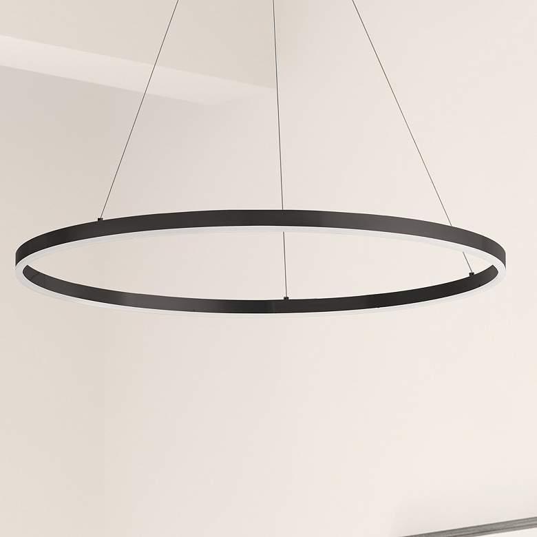 Image 1 Circulo 32" Wide Matte Black 63W Chandelier